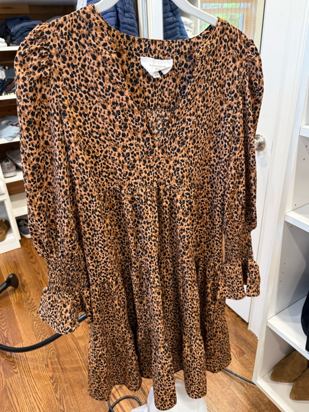 Tuckernuck Brown Leopard Print Tiered Dress